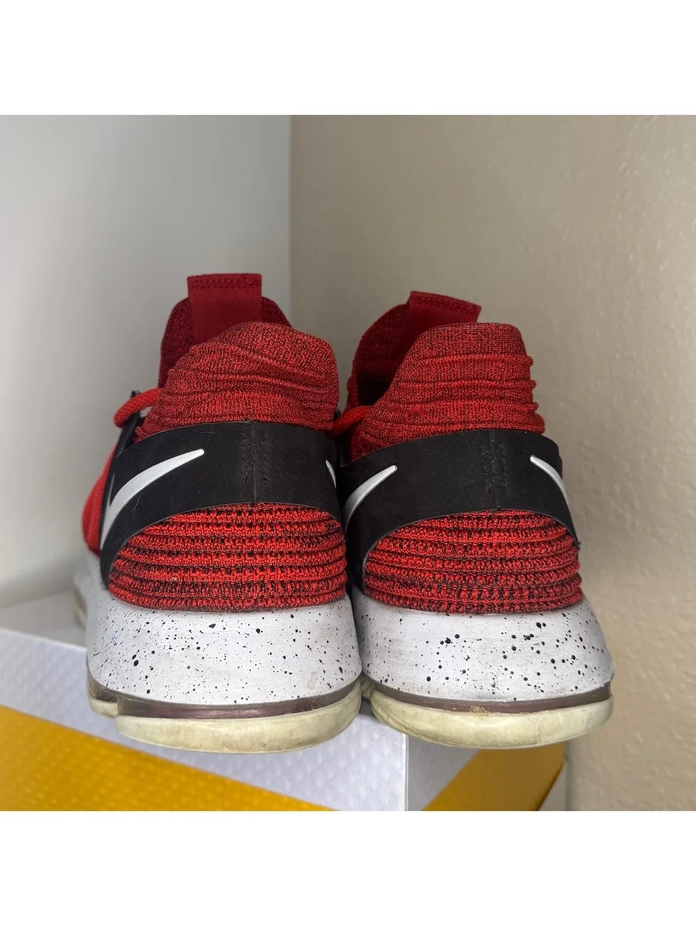 Nike KD 10 University Red Black White Men’s Basketball Shoes Preowned